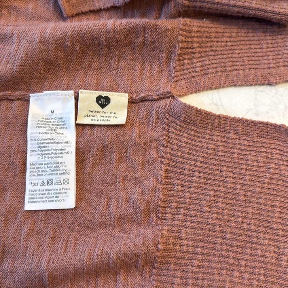 Women's Pink Cardigan Sweater - Picture 4 of 4